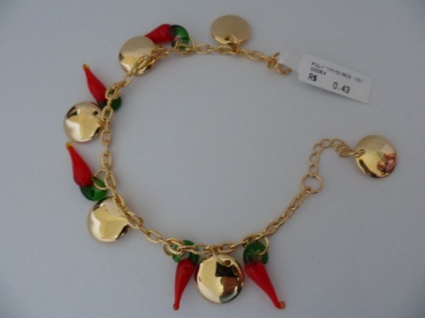 PULSEIRA FOLHADA A OURO PIMENTA DISCO  CB 182103
