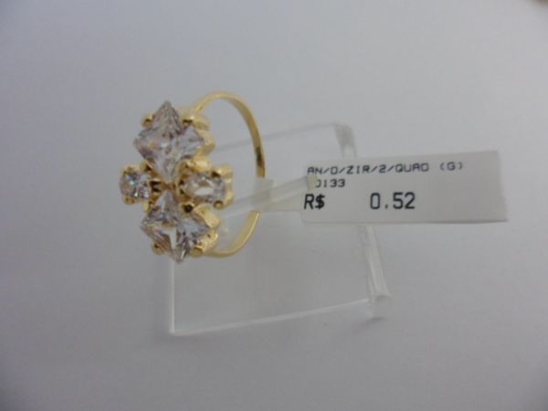 ANEL FOLHADO/ZIRCONIA/2/QUADRADO  CB 68021