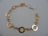PULSEIRA FOLHADA A OURO PEROLA DISCO CB 182283