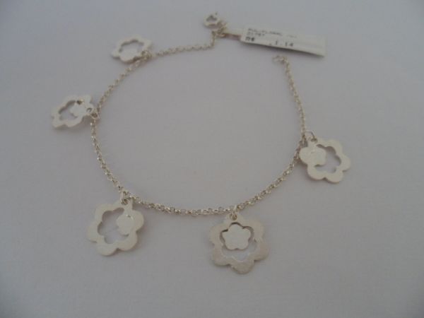 Pulseira de Prata Berloque Floral CB 2082684
