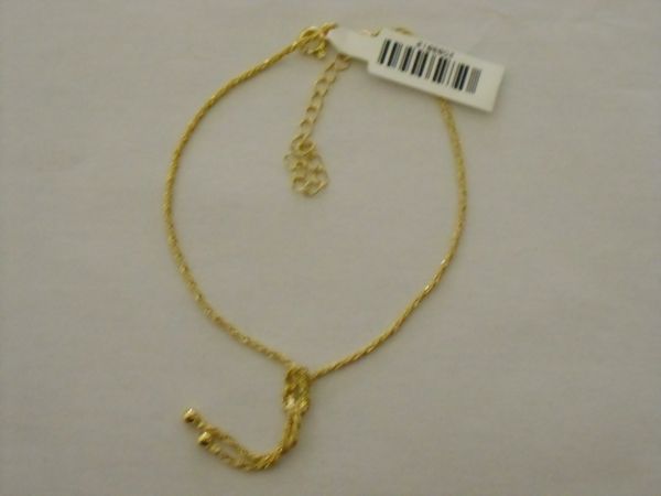 TORNOZELEIRA FOLHADA A OURO NOZINHO CB 2089812