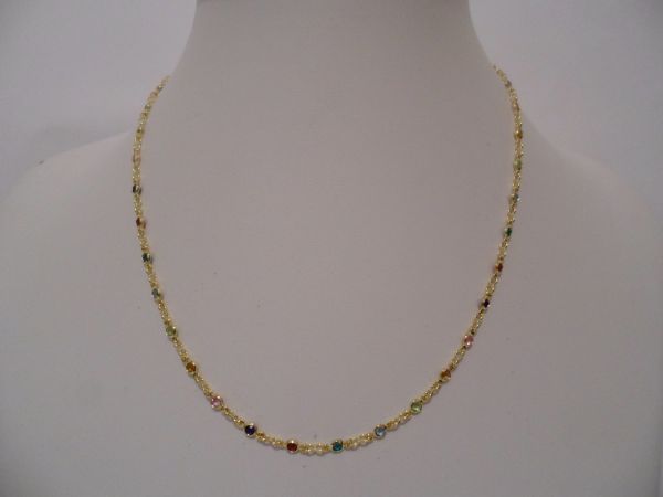 COLAR BANHADO PEDRINHAS COLOR 45CM CB 2089607