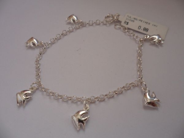 PULSEIRA DE PRATA BERLOQUE PEIXE CB 2074092