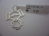 PINGENTE DE PRATA MENINA VAZADA  CB 33832906