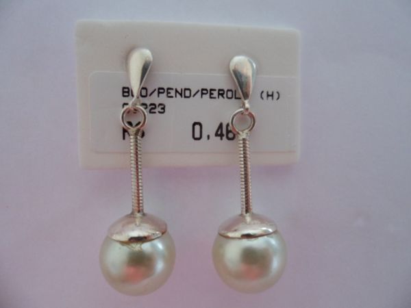 BRINCO DE PRATA PEROLA PENDENTE CB 2075921