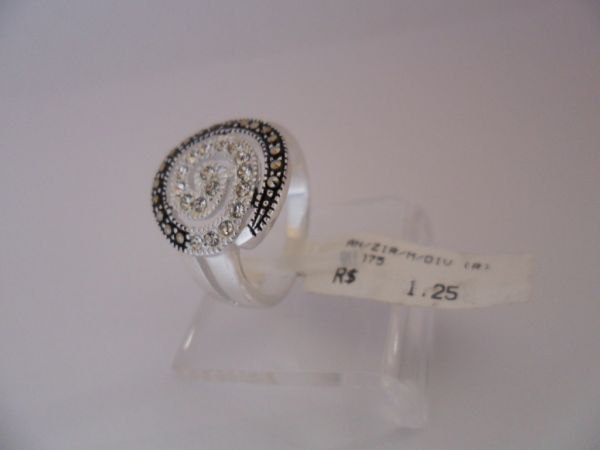 ANEL DE PRATA MICRO ZIRCÔNIA CARACOL  CB 2080635