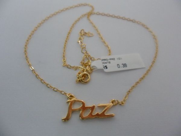 GARGANTILHA FOLHADA A OURO PAZ CB 81131