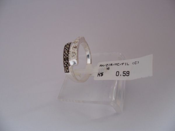 ANEL DE PRATA MICRO ZIRCONIA FILETE  CB 2063010