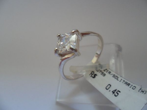 ANEL DE PRATA ZIRCONIA SOLITARIO 2 CB 2070247