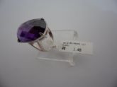 ANEL DE PRATA ZIRCONIA ROXO  CB 2062921