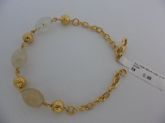 PULSEIRA FOLHADA PEDRA BOLA CRISTAL  CB 181915