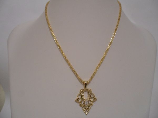 Gargantilha oca folhada a ouro 40cm 2090238