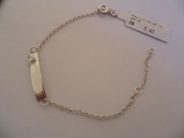 PULSEIRA DE PRATA CHAPA FURADINHA CB 2060378