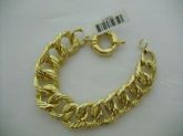 Pulseira Folhada a Ouro Elos Grumet cb 2089515