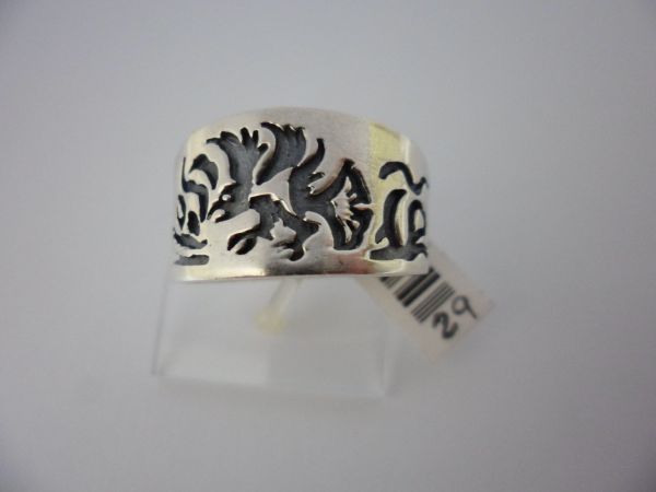 Anel Prata Masculino Tribal Grande 2075167