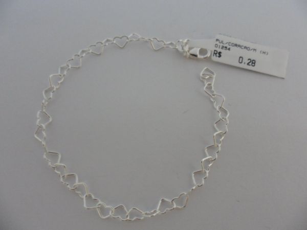 Pulseira de prata coração Md CB 2076331