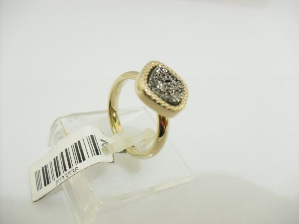 ANEL FOLHADO A OURO DRUZA TRIANG CB 2083536