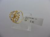 ANEL FOLHADO A OURO ZIRCONIA REDONDO  CB 45802