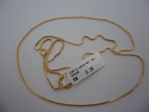 CORRENTE BANHADA A OURO VENEZIANA 60CM CB 46002