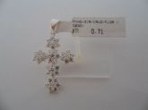 PINGENTE PRATA ZIRCONIA CRUZ FLOR  CB 22750