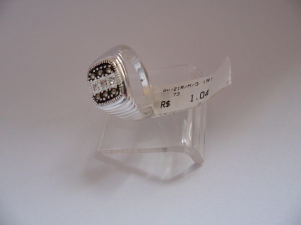 ANEL DE PRATA MICRO ZIRCONIA QUADRADO  CB 2080611