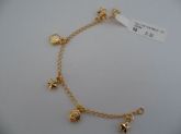 PULSEIRA FOLHADA A OURO INFANTIL ESTRELA  CB 1821242
