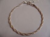 PULSEIRA DE PRATA TRANÇADA DUPLA  CB 2061085
