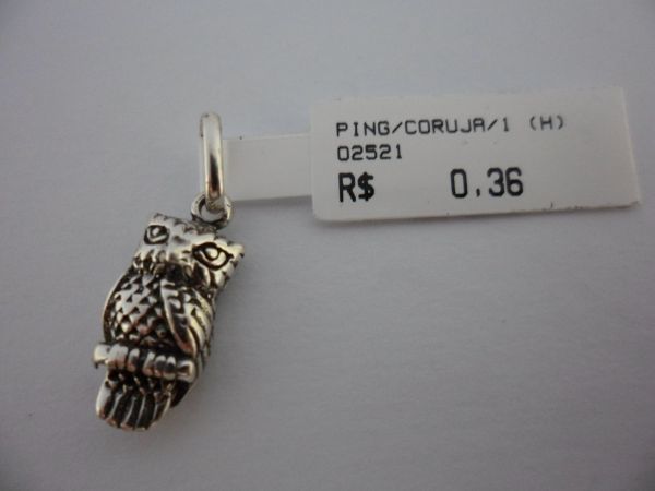 PINGENTE DE PRATA ENV CORUJA 1  CB 34391556