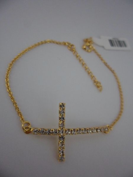 PULSEIRA FOLHADA OURO CRUZ CB 182493