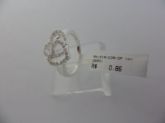 ANEL DE PRATA ZIRCONIA CORAÇAO DUPLO CB 27390