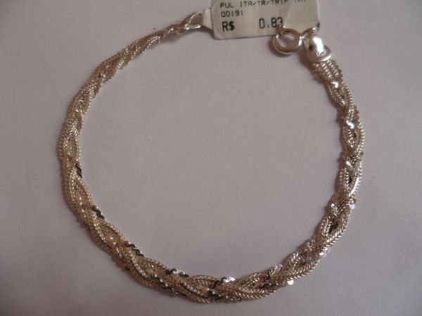 Pulseira de prata Trançada Diam Tripla  CB 2061061