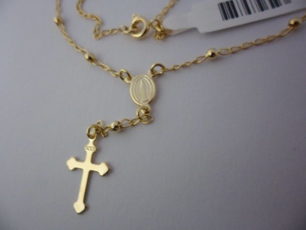 TERÇO FOLHADO A OURO BOLA LISA CB 82003