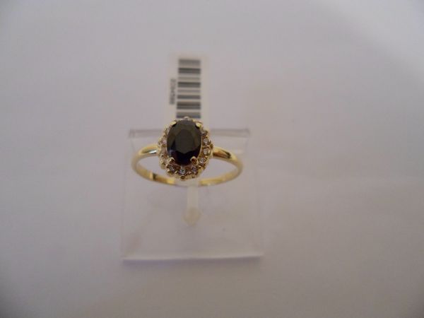 Anel folhado a ouro de zirconia color 2094588