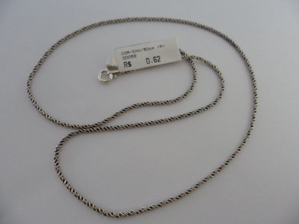 CORRENTE DE PRATA ENVELHECIDA 50CM  CB 2080475