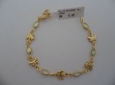 PULSEIRA FOLHADA A OURO PEDRA BORBOLETAS CB 21700