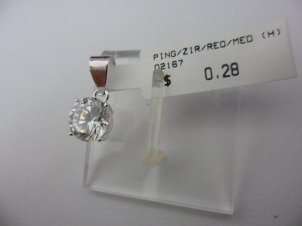 PINGENTE ZIRCONIA REDONDO MEDIO  CB 9009