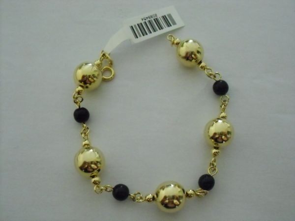 Pulseira Folhada a Ouro bolas cb 2089454