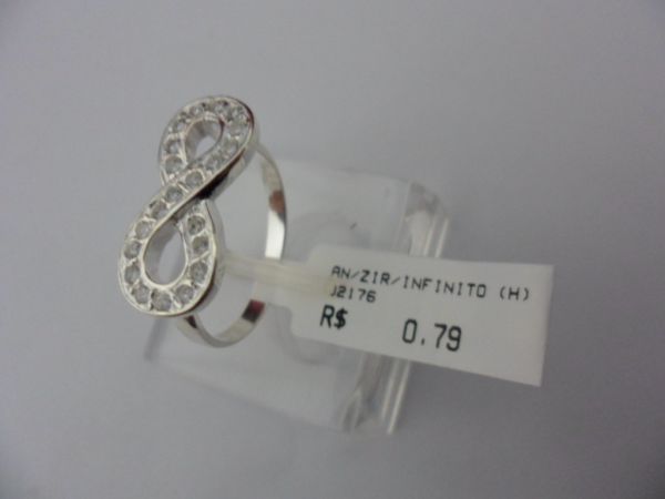 ANEL DE PRATA ZIRCONIA INFINITO  CB 25505