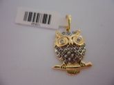 PINGENTE FOLHADO A OURO CORUJA MARCASSITA 25201