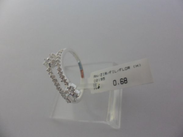 ANEL DE PRATA ZIRCONIA FILETE FLOR CB 21350