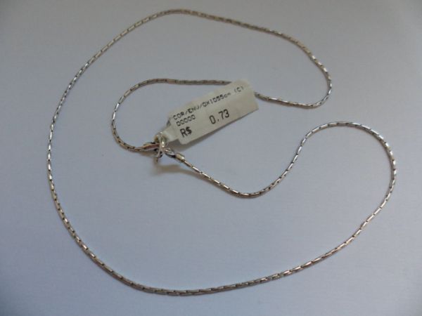 CORRENTE DE PRATA OXIDADA 45CM  CB 2086941