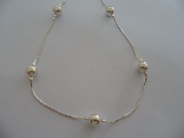 Colar de Prata Com Bolas 80cm 2082653