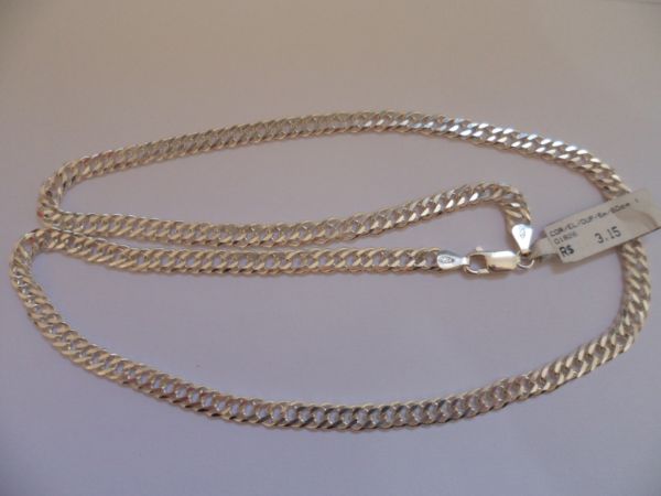 CORRENTE DE PRATA ELOS DUPLOS 60CM CB 2083339