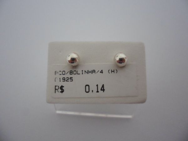 BRINCO DE PRATA BOLA LISA 4 MM CB 2451574