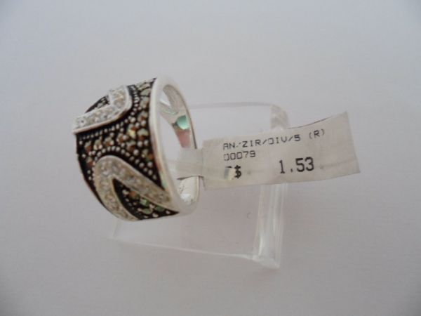 ANEL DE PRATA MICRO ZIRCÔNIA DIV/5  CB 2080673