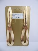BRINCO FOLHADO A OURO PENDENTE VAZADO  CB 9402