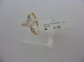 ANEL FOLHADO A OURO ZIRCONIA NAVET  CB 23012