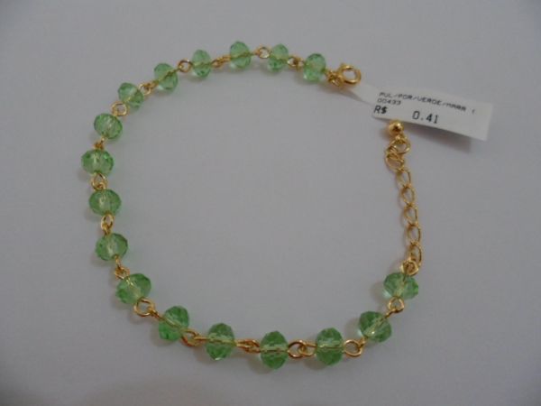 PULSEIRA FOLHADA PEDRA VERDE CB 182230