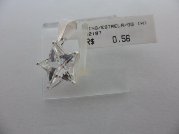 PINGENTE DE PRATA 925 ZIRCONIA ESTRELA/G CB 17750
