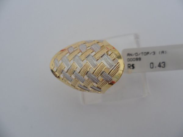 ANEL FOLHADO A OURO TOP 3 CB 62448